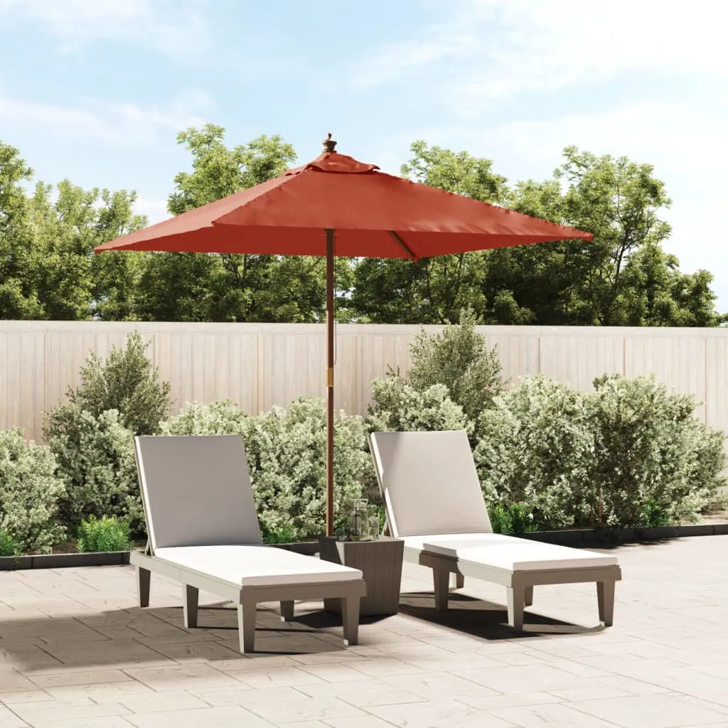 Einzigartigen Design Outdoor Sonnenschirm mit Holzmast Terrakotta 198x198x231cm,Robustheit Material 89975